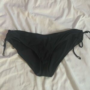 Grey Bikini Bottom with Cinch Ties
